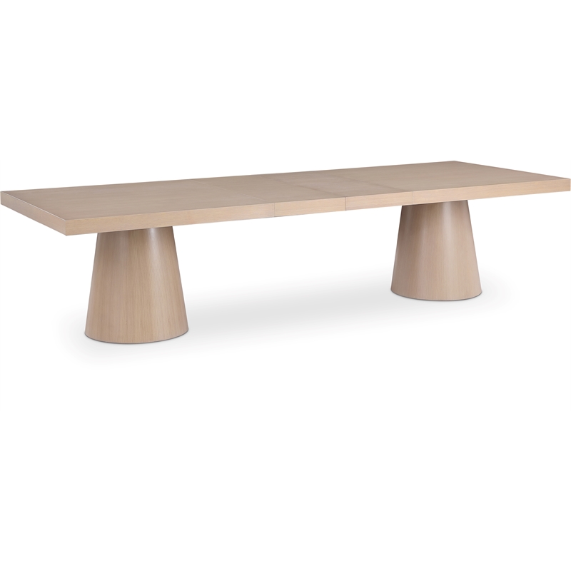 Maklaine Contemporary Rich Natural Finish Oak Veneer Dining Table