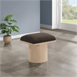 Maklaine Contemporary Rich Brown Finish Boucle Fabric Bench/Stool