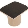 Maklaine Contemporary Rich Brown Finish Boucle Fabric Bench/Stool