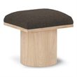 Maklaine Contemporary Rich Brown Finish Boucle Fabric Bench/Stool