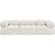 Maklaine Contemporary Rich Cream Finish Boucle Fabric Modular Sofa