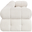 Maklaine Contemporary Rich Cream Finish Boucle Fabric Modular Sofa