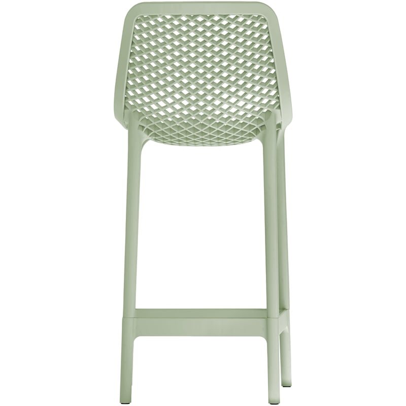 Maklaine Mint olypropylene Plastic Outdoor Patio Counter Stool (Set of 4)
