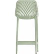 Maklaine Mint olypropylene Plastic Outdoor Patio Counter Stool (Set of 4)
