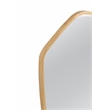Maklaine Modern Geometric Shape Wall Mirror in Gold Leaf Metal Frame