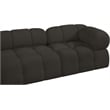 Maklaine Contemporary Rich Brown Boucle Fabric Modular Sectional