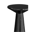 Maklaine Contemporary Scatter Table in High Gloss Black Metal