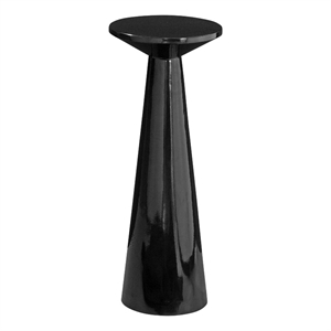 Maklaine Contemporary Scatter Table in High Gloss Black Metal