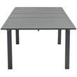 Maklaine Outdoor Dark Gray Aluminum Patio Extendable Dining Table