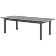 Maklaine Outdoor Dark Gray Aluminum Patio Extendable Dining Table