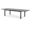 Maklaine Outdoor Dark Gray Aluminum Patio Extendable Dining Table