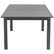 Maklaine Outdoor Dark Gray Aluminum Patio Extendable Dining Table