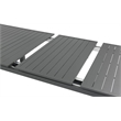 Maklaine Outdoor Dark Gray Aluminum Patio Extendable Dining Table