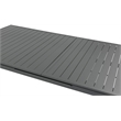 Maklaine Outdoor Dark Gray Aluminum Patio Extendable Dining Table
