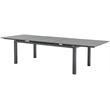 Maklaine Outdoor Dark Gray Aluminum Patio Extendable Dining Table