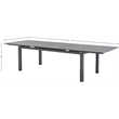 Maklaine Outdoor Dark Gray Aluminum Patio Extendable Dining Table