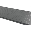 Maklaine Outdoor Dark Gray Aluminum Patio Extendable Dining Table