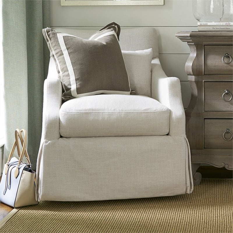 Maklaine Set of 2 Polyester & Cotton Accent Chair in Paxton Sand