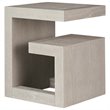 Maklaine Set of 2 Contemporary Reversible Nightstand in Quartz