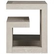 Maklaine Set of 2 Contemporary Reversible Nightstand in Quartz