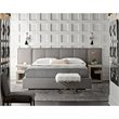 Maklaine Set of 2 Contemporary Reversible Nightstand in Quartz