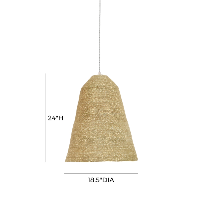 Maklaine Handmade Natural Grass Pendant Lamp with Adjustable Hanging Length