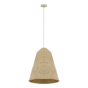 Maklaine Handmade Natural Grass Pendant Lamp with Adjustable Hanging Length