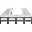 Maklaine Contemporary White Outdoor Fabric Patio Modular Sectional
