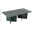 Maklaine Contemporary Green Handcrafted Genuine Marble Coffee Table