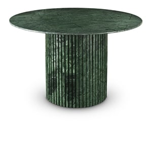 Maklaine Contemporary Green Handcrafted Genuine Marble Dining Table