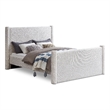 Maklaine Contemporary Solid Wood Inner Frame Cream Boucle Fabric King Bed