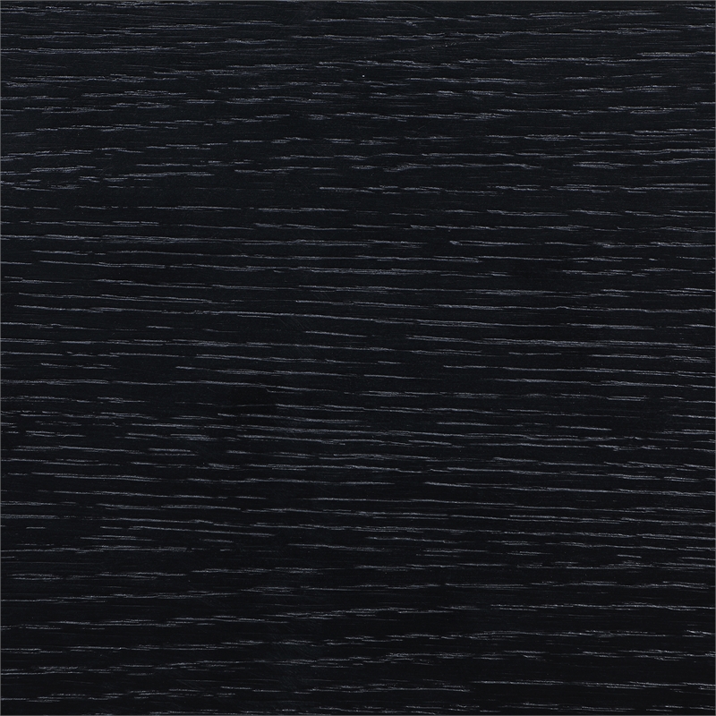 Maklaine Contemporary Rich Black Oak Engineered Wood Night Stand