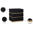 Maklaine Contemporary Rich Black Oak Engineered Wood Night Stand