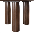 Maklaine Mid-Century Rich Brown Walnut Engineered Wood Dining Table