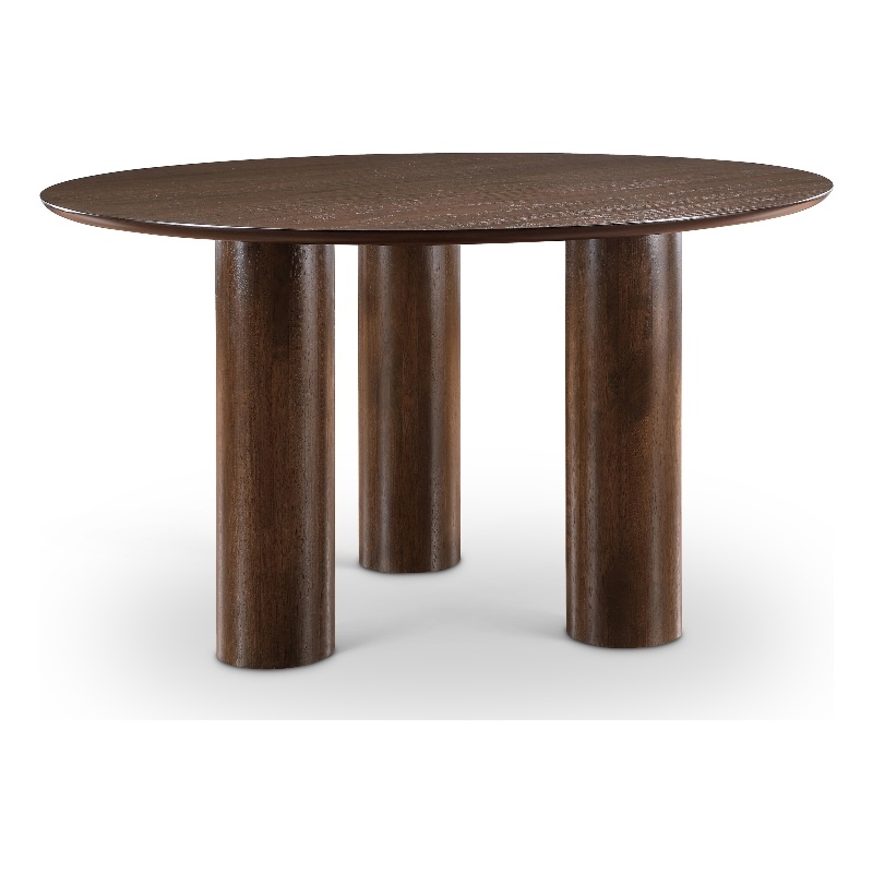 Maklaine Mid-Century Rich Brown Walnut Engineered Wood Dining Table