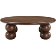 Maklaine Mid-Century Brown Engineered Wood And Oak Veneer Coffee Table