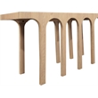 Maklaine Contemporary Rich Natural Oak Engineered Wood Console Table