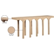 Maklaine Contemporary Rich Natural Oak Engineered Wood Console Table