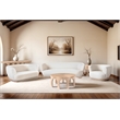 Maklaine Contemporary Rich Natural Oak Engineered Wood Console Table