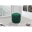 Maklaine Contemporary Velvet Ottoman / Stool in Green Finish