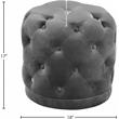 Maklaine Contemporary Upholstered Velvet Ottoman / Stool in Gray Finish