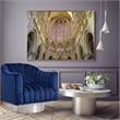 Maklaine Contemporary Upholstered Navy Velvet Swivel Accent Chair