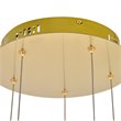 Maklaine Modern 5 Light Royal Cut Crystal LED Pendant in Gold