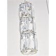 Maklaine Modern 5 Light Royal Cut Crystal LED Pendant in Gold