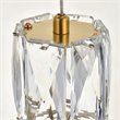 Maklaine Modern 5 Light Royal Cut Crystal LED Pendant in Gold