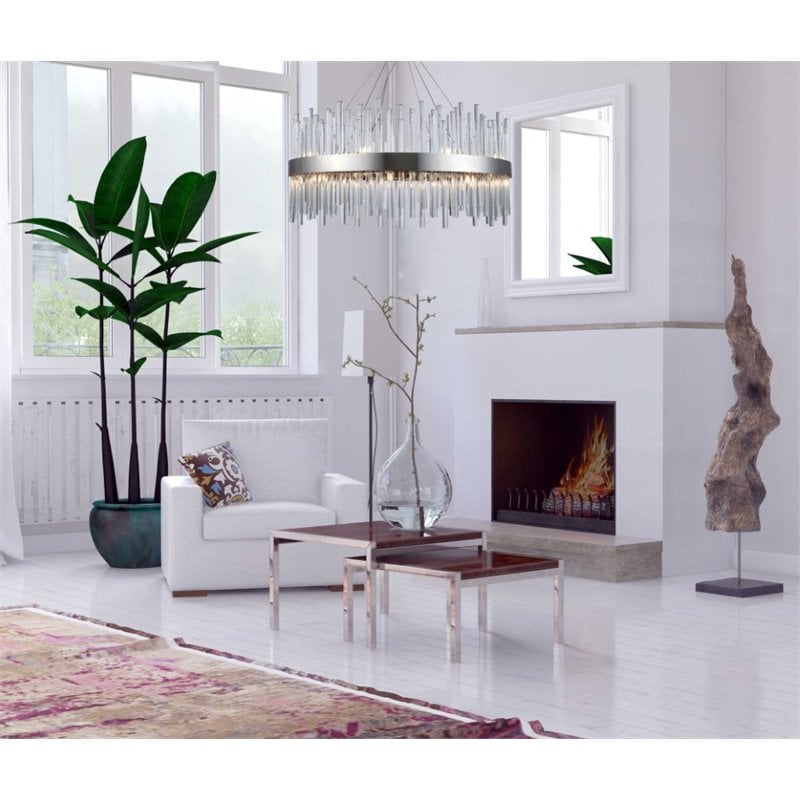 Maklaine Modern 18 Light Royal Cut Crystal Chandelier in Chrome