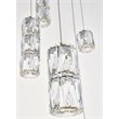 Maklaine Modern 12 Light Royal Cut Crystal LED Pendant in Gold