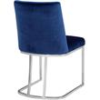Maklaine Contemporary Upholstered Navy Velvet Dining Chair (Set of 2)