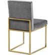Maklaine Contemporary Upholstered Gray Velvet Dining Chair (Set of 2)