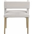 Maklaine Contemporary Soft Cream Velvet Dining Chair (Set of 2)